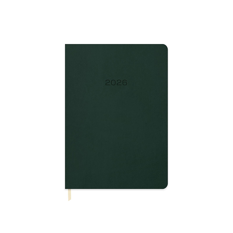 Keskin Color 2026 Günlük Termo Deri Ajanda 14x20 cm - Yeşil resmi