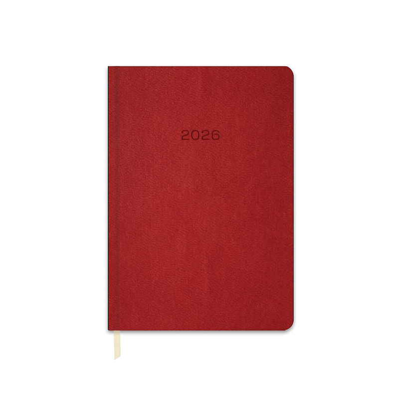 Keskin Color 2206 Günlük Termo Deri Ajanda 16 x 24 cm - Kırmızı resmi