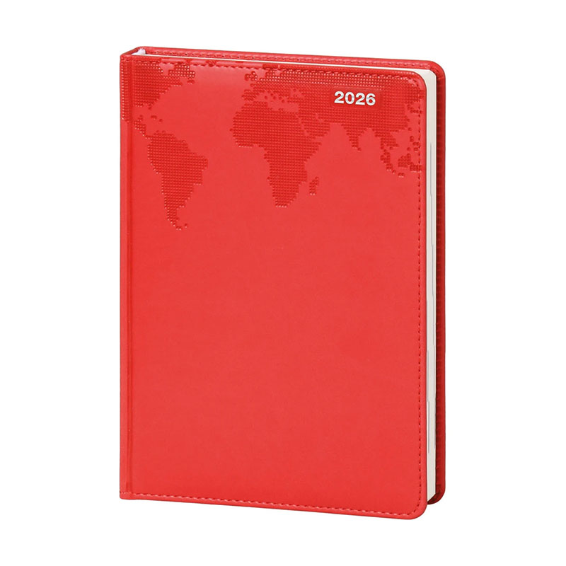 İşte Kırtasiye Kandilli 2026 Dikişli Günlük Ajanda 17 x 24 cm Kırmızı  resmi