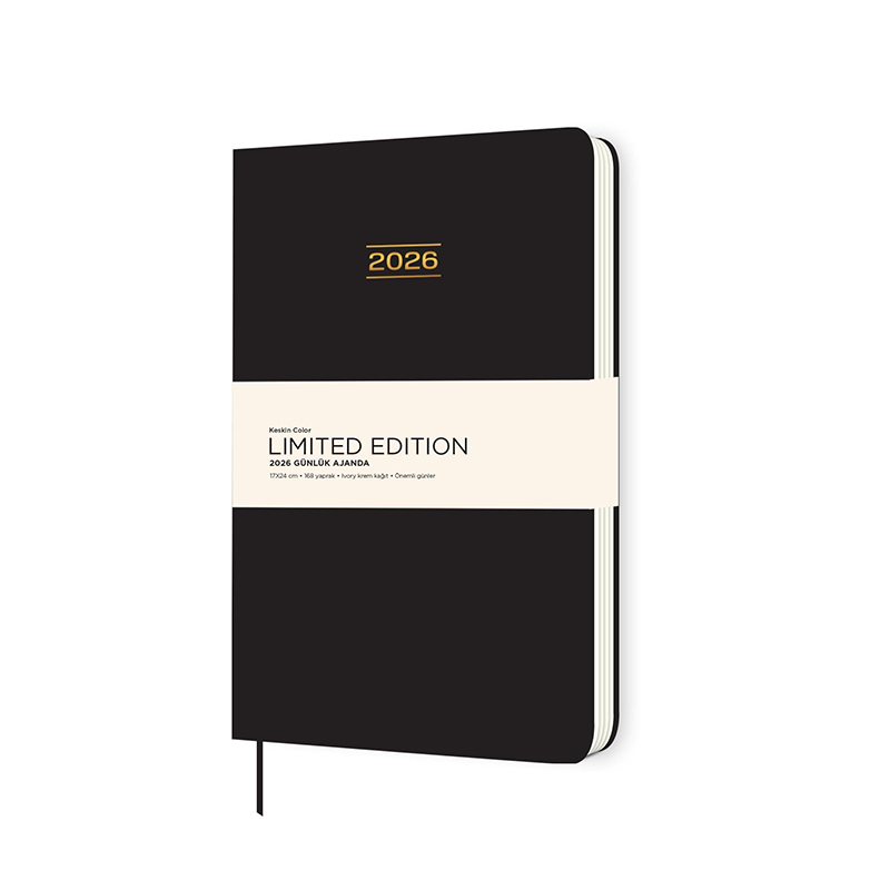 Keskin 2026 Ciltli Limited Edition Günlük Ajanda 17x24 cm - Siyah resmi