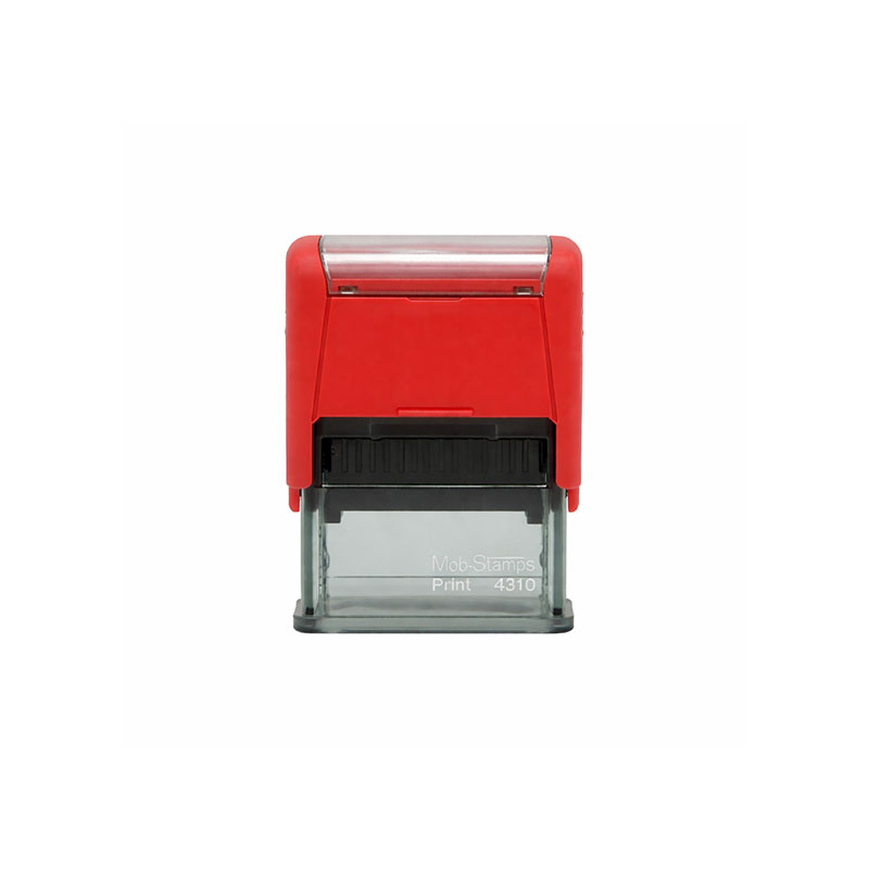 Mobi Stamps 4310 Otomatik Kaşe 10x26 mm Kırmızı Keçe resmi