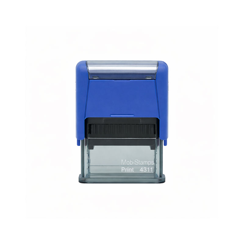 Mobi Stamps 4311 Otomatik Kaşe 14x38 mm Mavi Keçe resmi