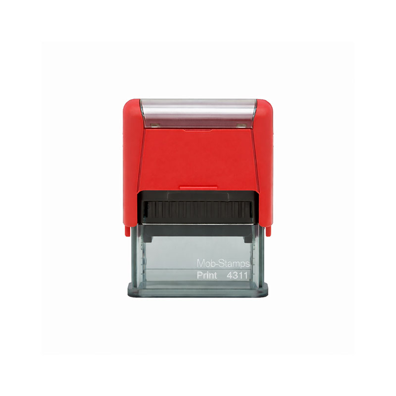 Mobi Stamps 4311 Otomatik Kaşe 14x38 mm Kırmızı Keçe resmi