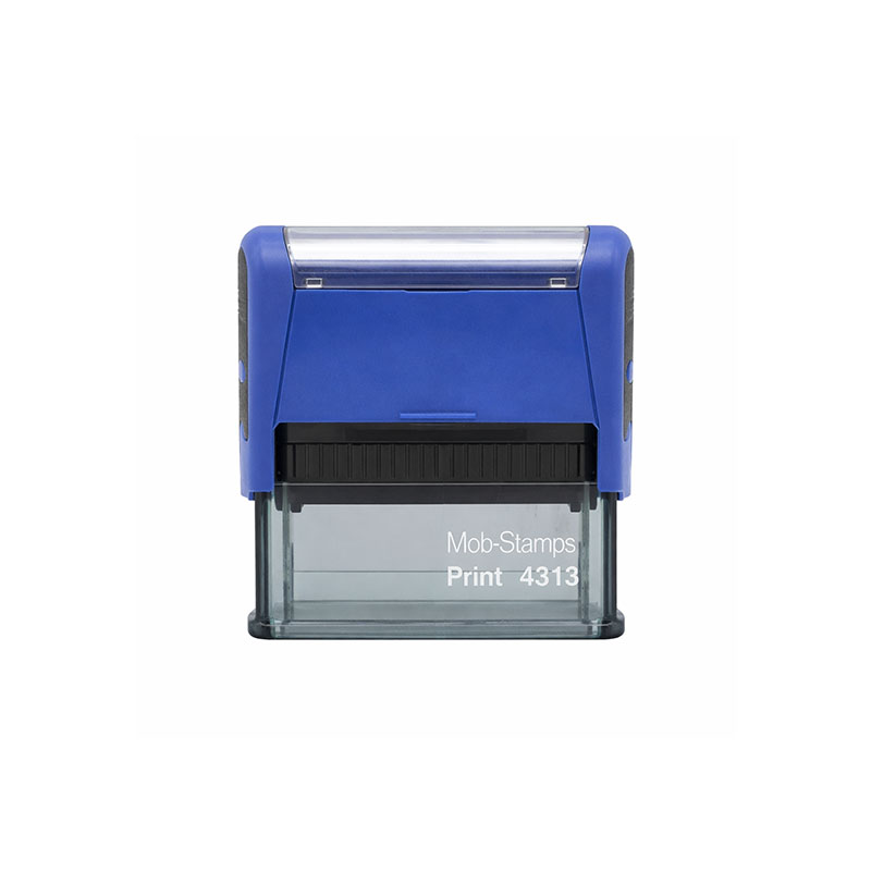 Mobi Stamps 4313 Otomatik Kaşe 22x58 mm Mavi Keçe  resmi