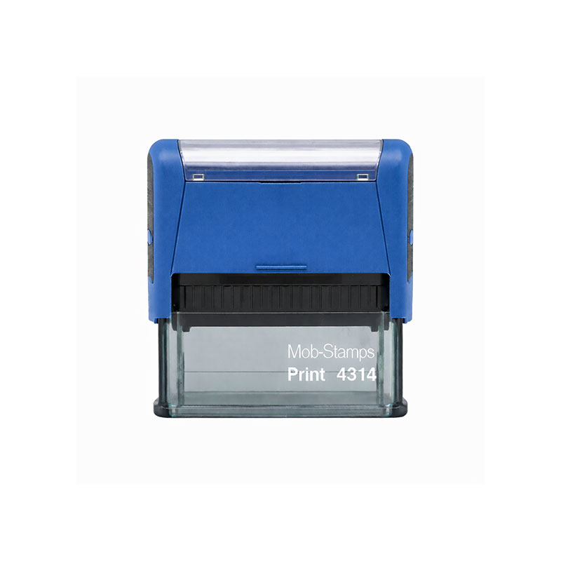 Mobi Stamps 4314 Otomatik Kaşe 30x70 mm Mavi Keçe resmi