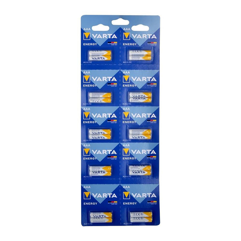 Varta Energy AAA İnce Kalem Pil Kartela 20'li resmi