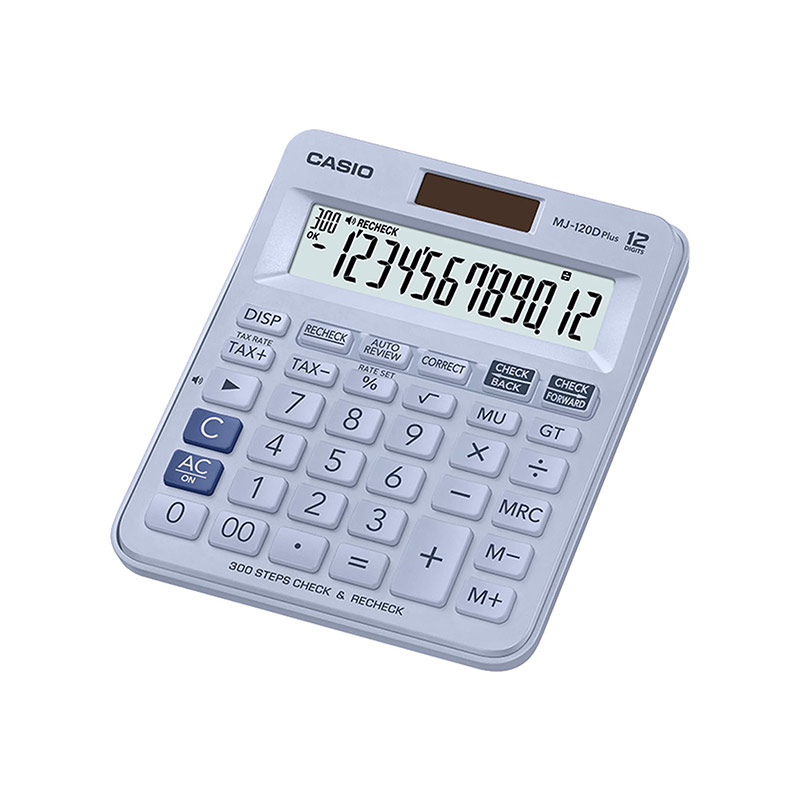 Casio MJ-120D Plus Masaüstü Hesap Makinesi 12 Hane Açık Mavi resmi