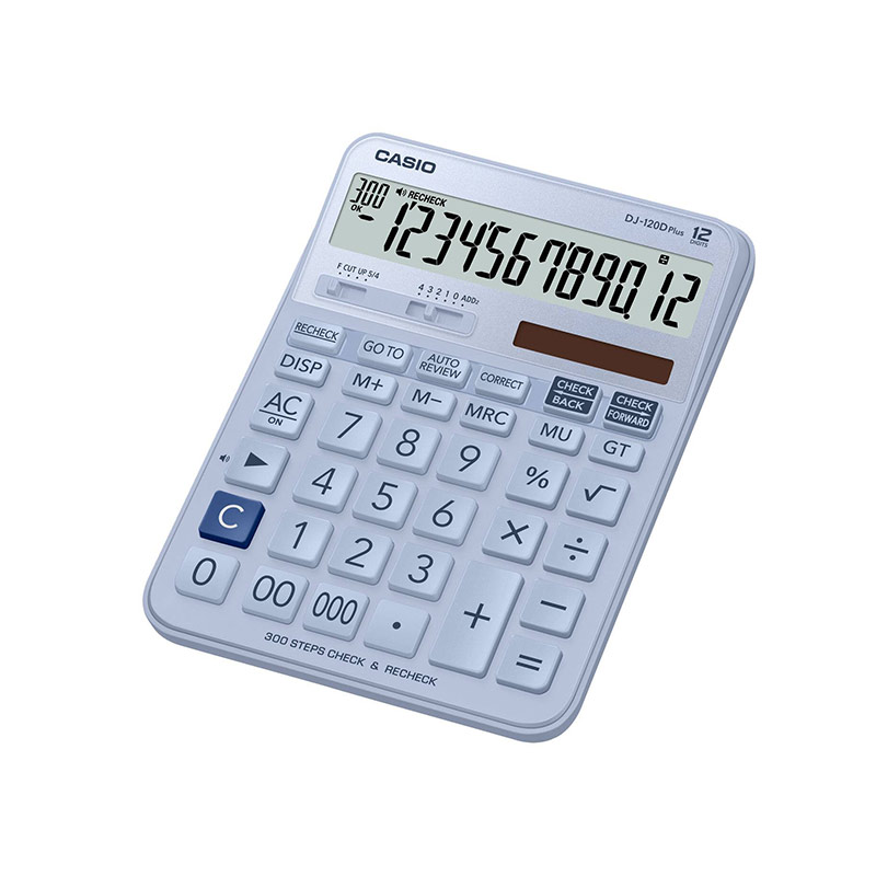 Casio DJ-120D Plus Masaüstü Hesap Makinesi 12 Hane Açık Mavi resmi