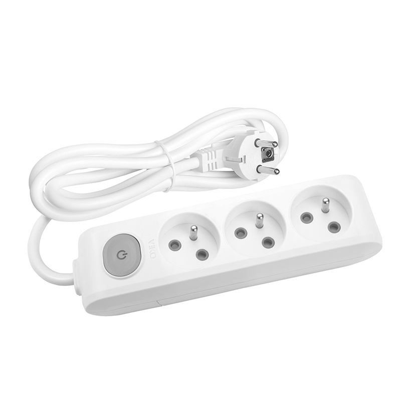 Viko Multi-Let Üçlü Anahtarlı Topraklı Grup Priz 2 mt resmi