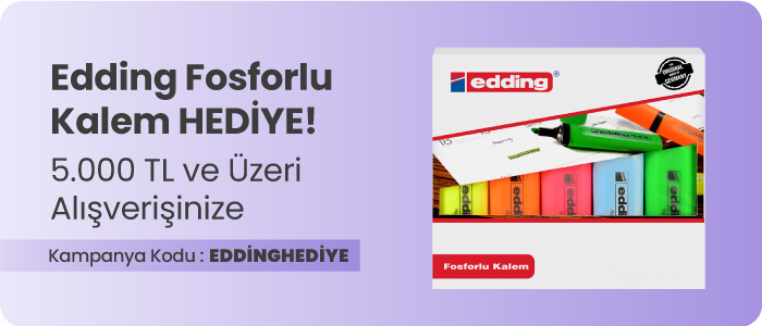 5.000 TL ve Üzeri Alışverişinize Edding Kalem Hediye!