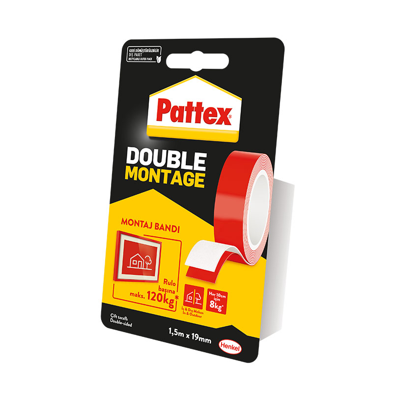 Pattex Double Montaj Çift Taraflı Bant 19mm x 1,50 m 1483609 resmi