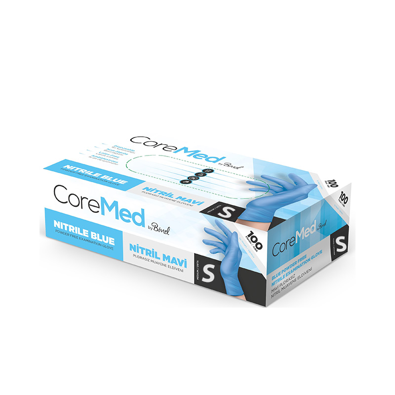 Bimel Nitril Muayene Eldiveni S 100lü Mavi resmi