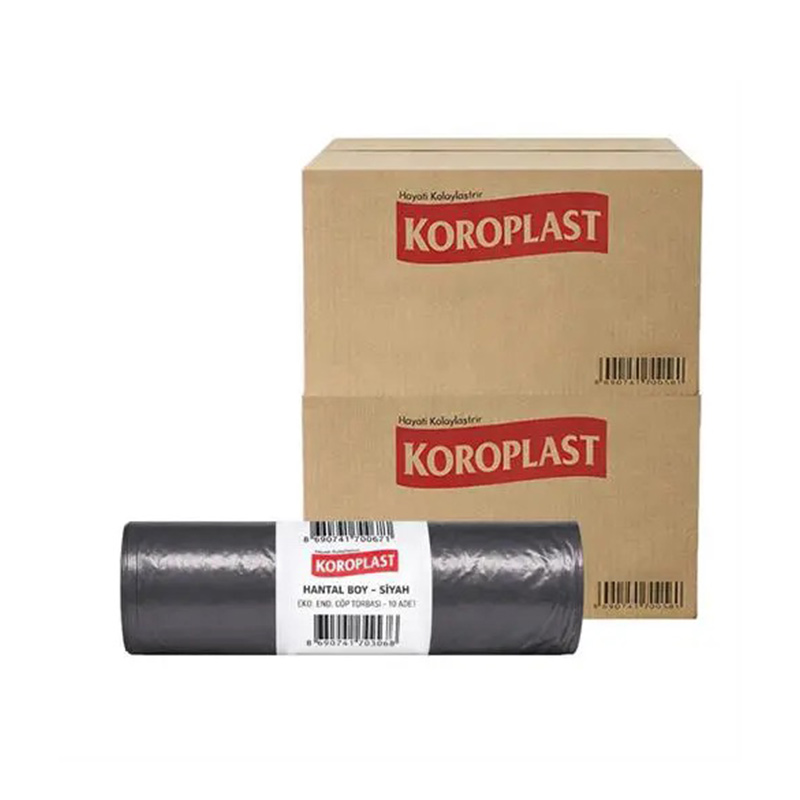 Koroplast Çöp Torbası Eko Endüstriyel Hantal Boy 100 cm x 150 cm - Siyah (10 Adet) resmi