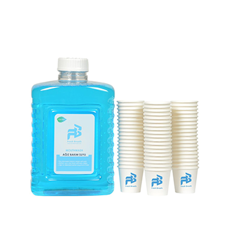 Fresh Breat Ağız Bakım Seti 6'lı 1,5 lt Ağız Bakım Suyu + 600'lü Bardak resmi