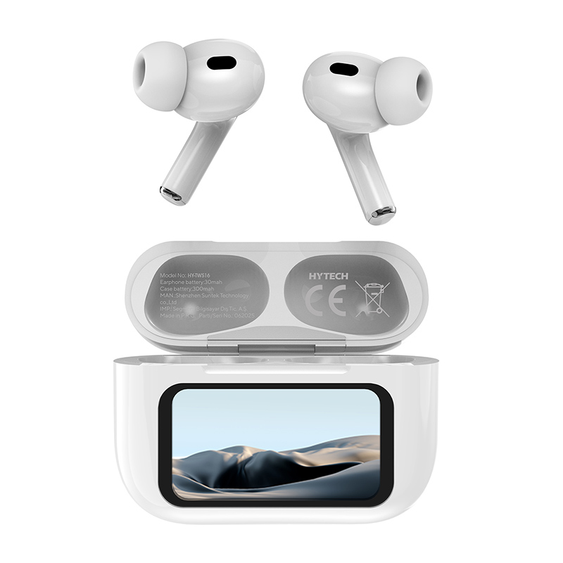 Hytech HY-TWS16 Telefon Uyumlu Bluetooth 5.4V Ekranlı TWS Mikrofonlu Kulaklık Beyaz resmi