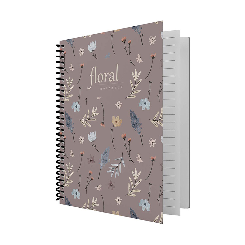 Dilman Kraf Çiçekli Defter Spiralli 16X22 100 Yp Çizgili resmi