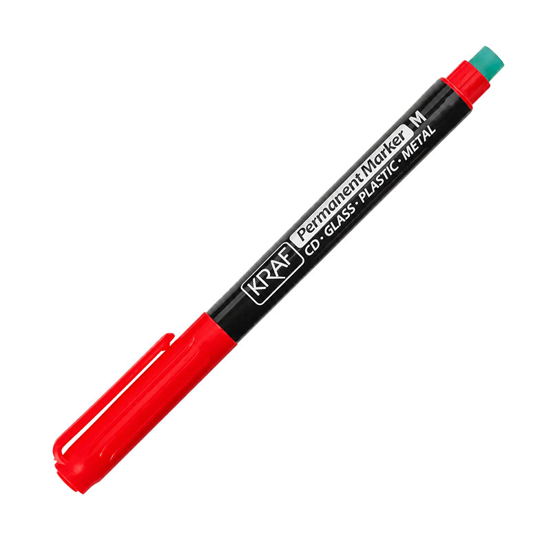 Kraf 260 Asetat Kalemi Silgili 0.8 mm Kırmızı resmi