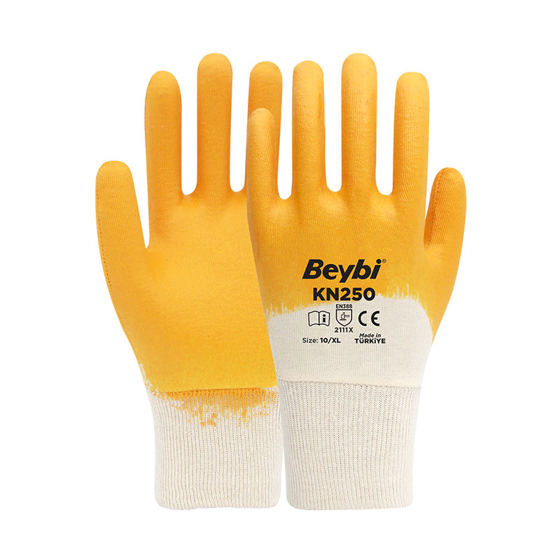 Beybi KN250 Nitril İş Eldiveni Sarı No:10 XL resmi