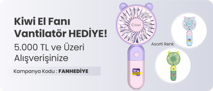 5.000 TL ve Üzeri Alışverişinize El Tipi Fan Hediye!