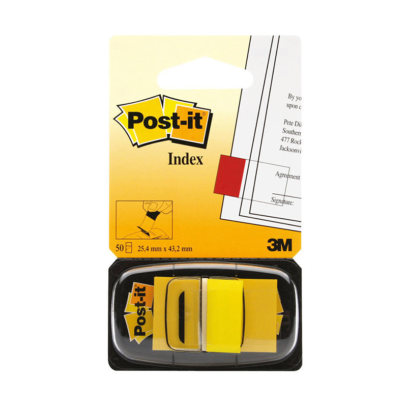 Post-İt 680 Yapışkanlı Ayraç Index 25.4x43.18 mm Sarı resmi