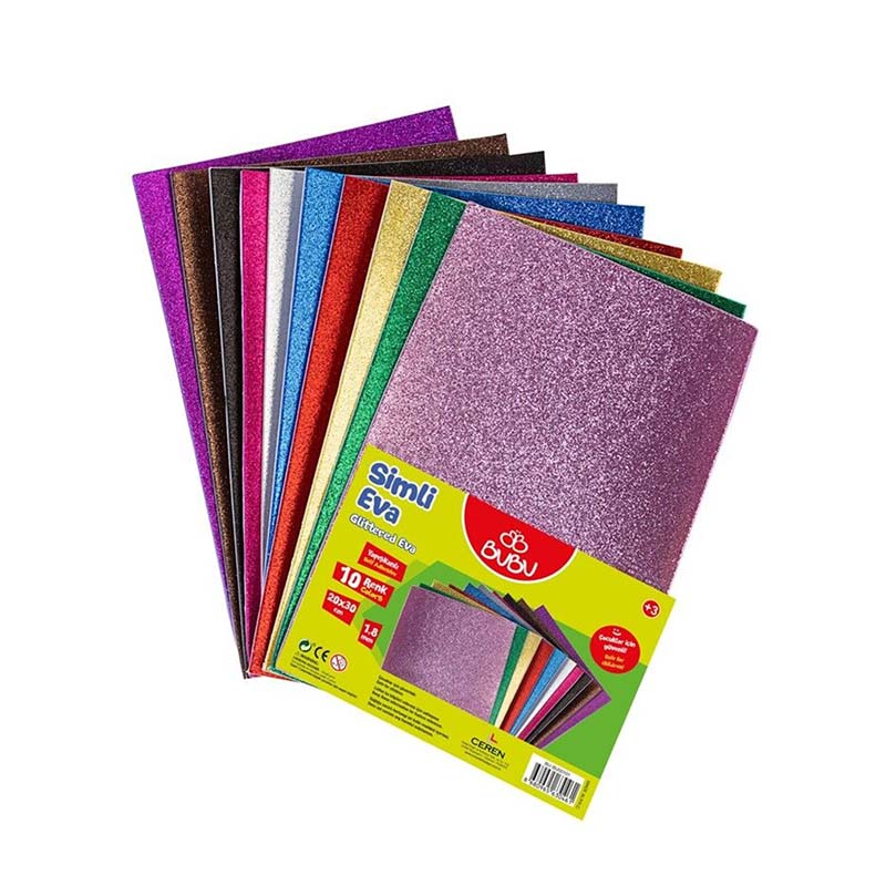 Bu-Bu Eva Simli Yapışkanlı 20x30 Cm 10lu Karışık Renk EV0038 resmi