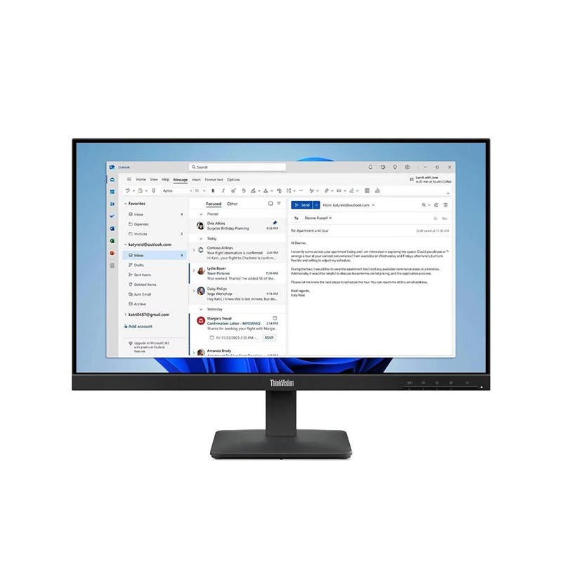 Lenovo ThinkVision S24-4e 23.8" 100Hz IPS HDMI VGA Full HD Monitör resmi