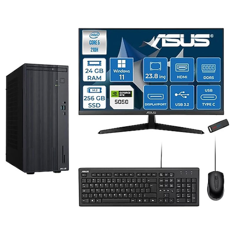 ASUS ExpertCenter P500MV-C521016512B0D Intel Core 5 210H 16GB 512GB SSD FreeDOS Masaüstü Bilgisayar resmi