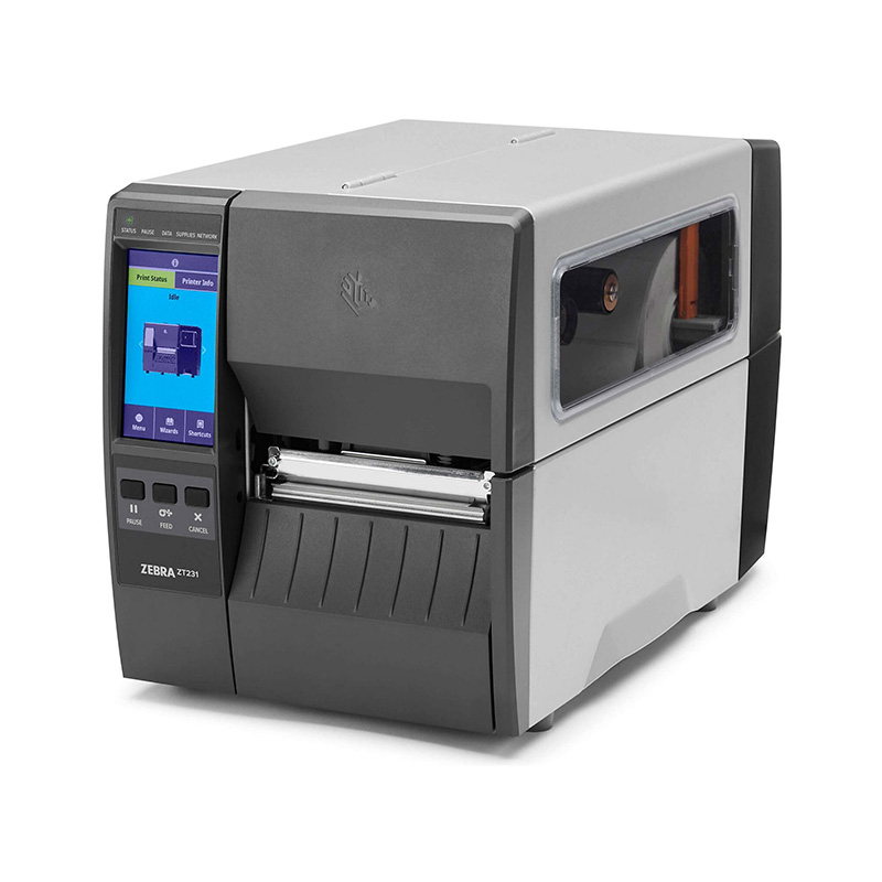 Zebra ZT231T 203 DPI USB Seri Ethernet Termal Transfer Endüstriyel Barkod Yazıcı resmi