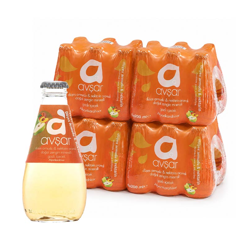 Avşar Düşes Armudu & Nektarin Aromalı Maden Suyu 200 ml (24 Adet) resmi