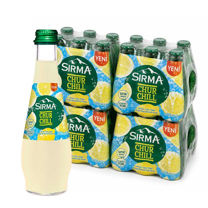 Sırma Churchill Limonlu Tuzlu Maden Suyu 250 ml (24 Adet) resmi
