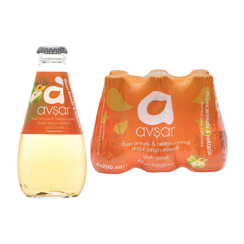 Avşar Düşes Armudu & Nektarin Aromalı Maden Suyu 200 ml (6 Adet) resmi