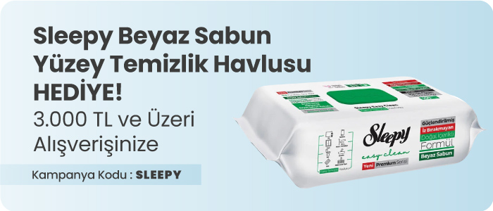 3.000 TL ve Üzeri Alışverişinize Sleepy Hediye!