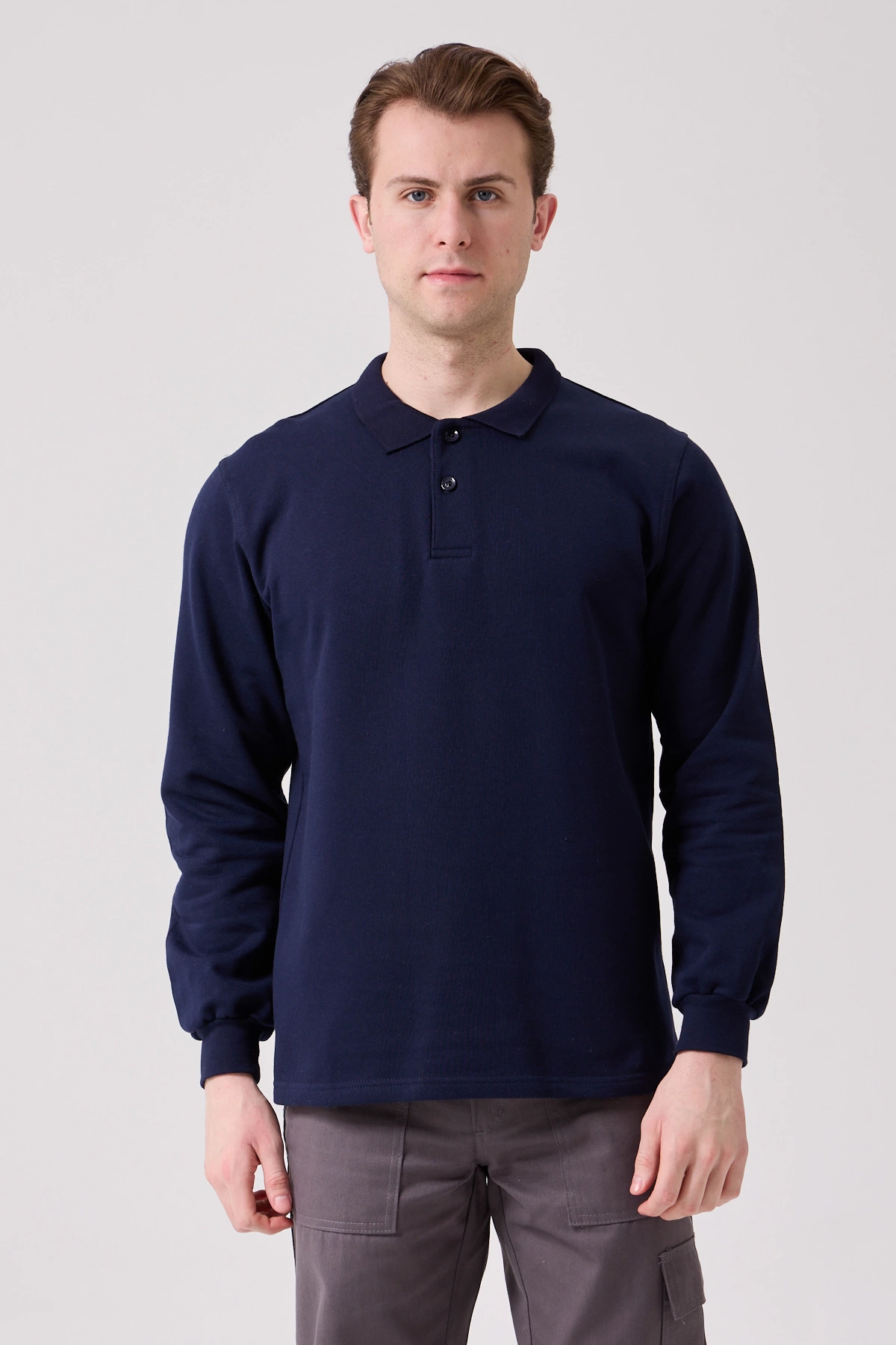 Galanthus Sweatshirt Polo Yaka S - Lacivert resmi