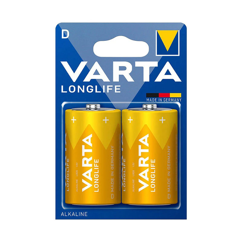 Varta Longlife Alkalin D Büyük Boy Pil 2'li Paket resmi