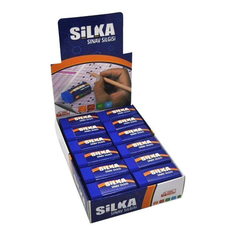 Silka ART9 Sınav Silgisi Orta Boy Mavi (24 Adet) resmi