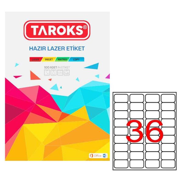 Taroks Lazer Etiket Tr-1036 45X30