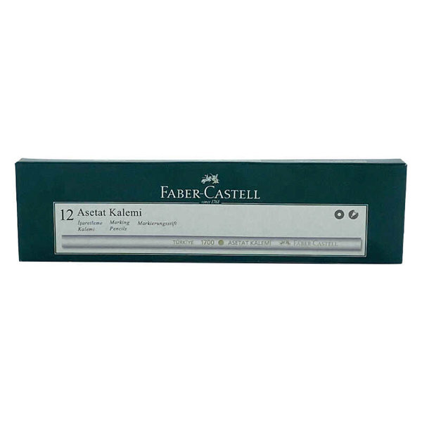 Faber Castell 1700 Asetat Boya Kalemi 12'li Paket - Beyaz