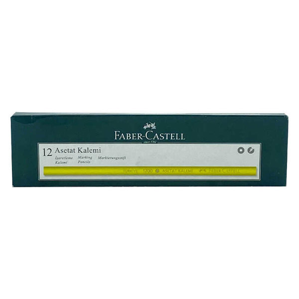 Faber Castell 1700 Asetat Boya Kalemi 12'li Paket - Sarı