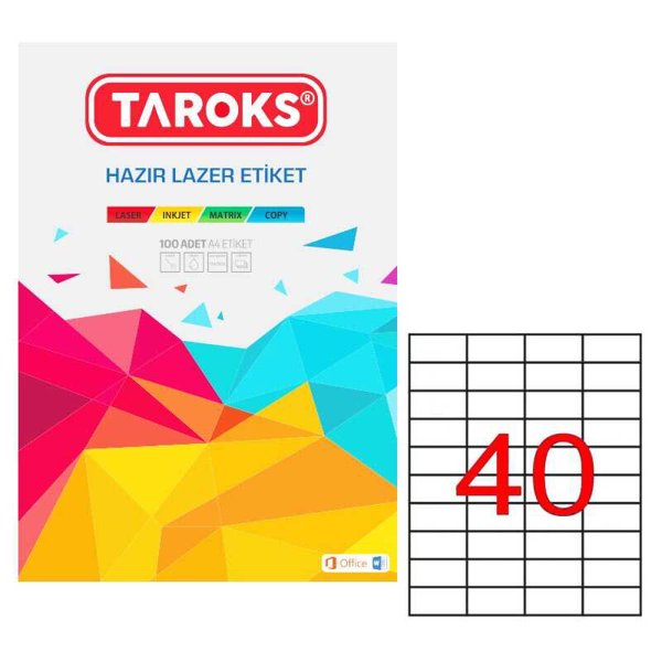 Taroks  Lazer Etiket Tr-1040 52,5X29,7
