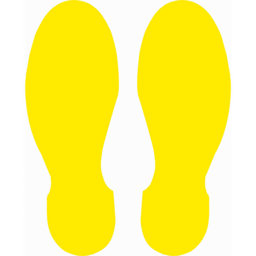 Ayak İzi Yer Etiketi 30 cm Sarı U21064