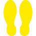 Ayak İzi Yer Etiketi 30 cm Sarı U21064