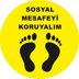 Sosyal Mesafeyi Koruyalım Ayak İzi Yer Etiketi Sarı 30 cm U21085, Resim 1