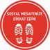 Sosyal Mesafeyi Koruyalım Ayak İzi Yer Etiketi Kırmızı 30 cm U21065, Resim 1