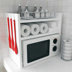 Bayz Design Mutfak Tezgah Üstü Mikrodalga Fırın Dolap Düzenleyici Raflı, Resim 1