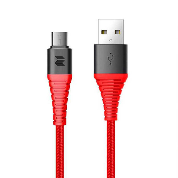 Rock Space Z9 Şarj Kablosu Micro USB Hi-Tensile 5V/2A 1.2 m Kırmızı