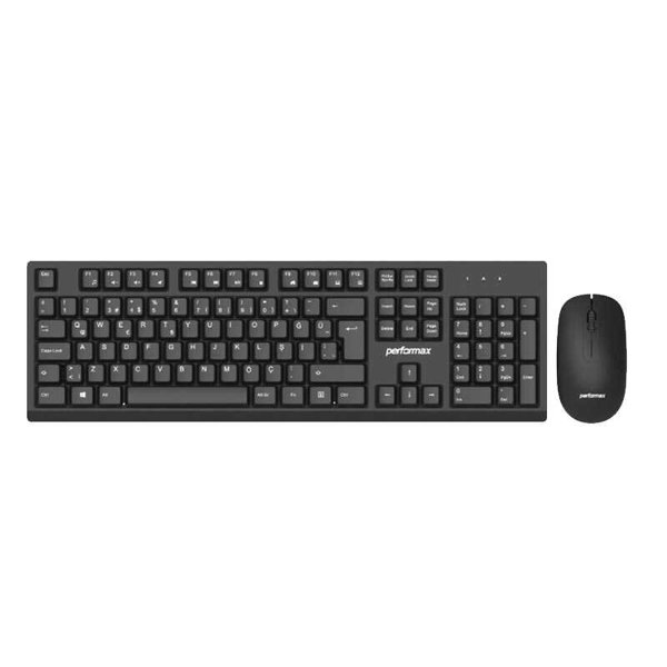 Performax SK 1004 Kablosuz Q Klavye + Mouse Seti Siyah