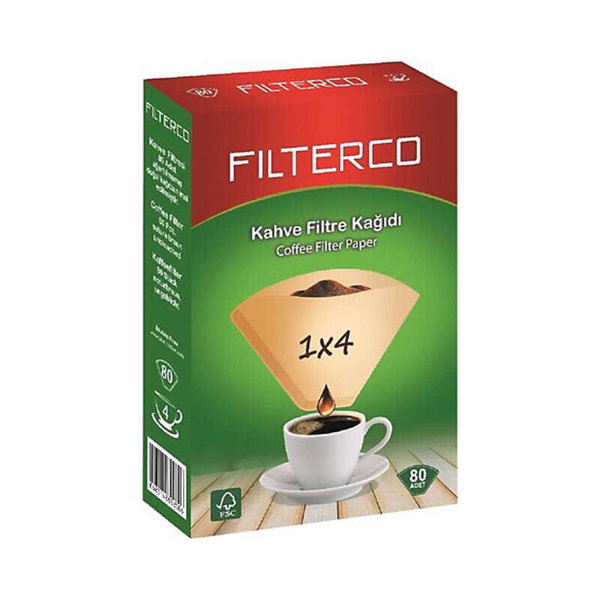 Filterco Filtre Kahve Kağıdı 1x4 80'li