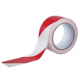 Taroks Yer İşaretleme Bandı 50 mm x 30 m - Kırmızı / Beyaz