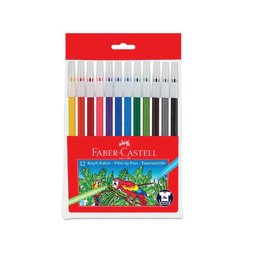Faber Castell Keçeli Boya Kalemi Yıkanabilir 12 Renk 5067155130