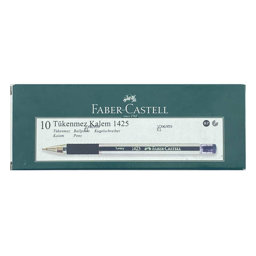 Faber Castell 1425 Tükenmez Kalem İğne Uçlu 0.7 mm 10'lu Paket - Siyah